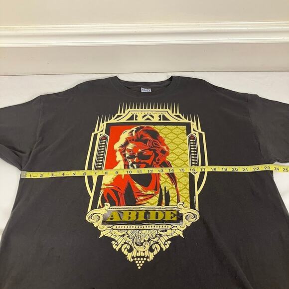 Vintage The Big Lebowski Abide Crest Movie Graphic T Shirt Mens XL Black - Picture 4 of 6